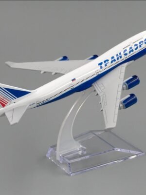 Transaero Boeing 747 1:400 Scale Metal Airplane Model (16cm/6.5 inches”) – Russian Intercontinental”