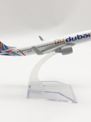 FLY DUBAI Airplane Model Metal B737  small (16  cm ) Aircraft Model Diecast 1:400 scale Airlines Model with stand best quality .