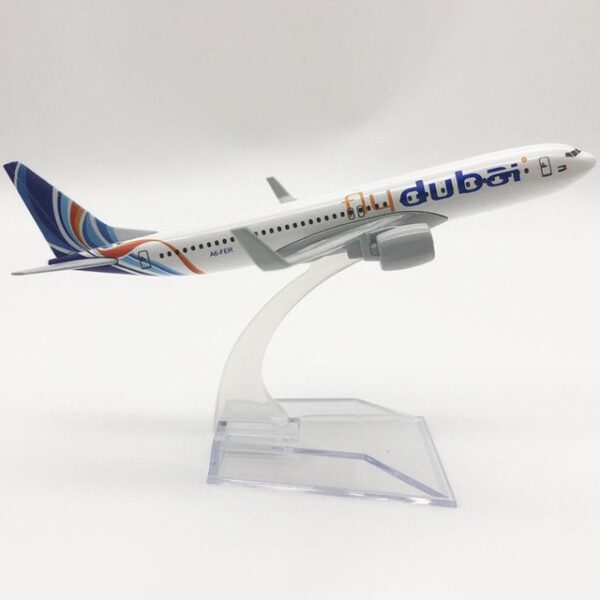 FLY DUBAI Airplane Model Metal B737  small (16  cm ) Aircraft Model Diecast 1:400 scale Airlines Model with stand best quality .