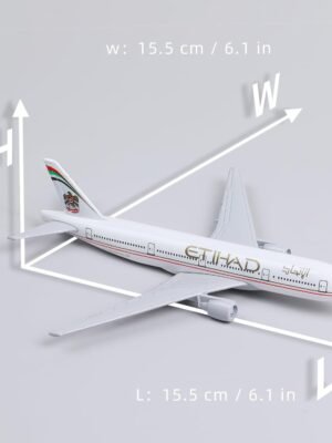 Etihad Airways Boeing 777 Airplane Model – 16CM Metal Alloy Diecast Aircraft 1:400 Scale with Stand