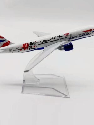 “British Airways B777 Die-Cast Aircraft Model (16cm) – Premium 1/400 Scale Metal Airplane with Display Stand”
