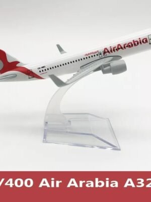 Air Arabia A320 16CM Scale 1:400 Diecast Decor Aircraft Airplane Display Model – Perfect for Office & Home Decor
