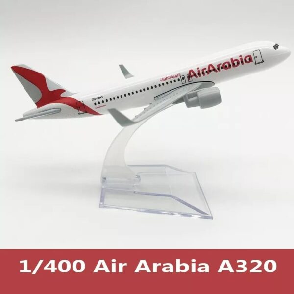 Air Arabia A320 16CM Scale 1:400 Diecast Decor Aircraft Airplane Display Model – Perfect for Office & Home Decor