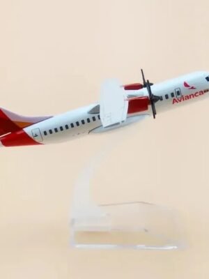 Airplane Model metal (16CM) 1:400 Model Diecast Aircraft ATR-72 Malaysia Firefly Propeller Airline Display Toys Model With Stand Display Fans