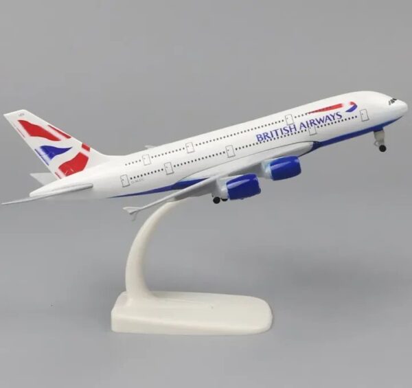 Airline Model Metal British Airways A380 20cm (7.9 inch) Aircraft Model 1:400 Die cast Airplane Model