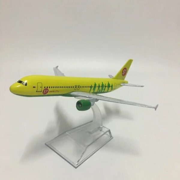 Airplane model Russia Siberia S7 (16cm) Airlines Model metal Airbus A320 Plane JASON TUTU Aircraft Model Diecast Metal 1:400 scale Planes for home and office decoration show peace