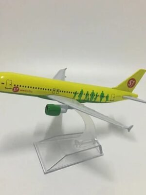 Airplane model Russia Siberia S7 (16cm) Airlines Model metal Airbus A320 Plane JASON TUTU Aircraft Model Diecast Metal 1:400 scale Planes for home and office decoration show peace