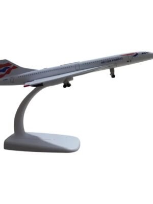 BRITISH AIRWAYS Concorde 20cm Airplane Model – 1:200 Scale Metal Diecast Aircraft with Wheels – Airline Model for Home & Office Decor and Collectors