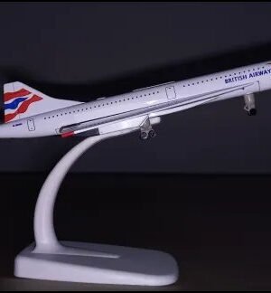 BRITISH AIRWAYS Concorde 20cm Airplane Model – 1:200 Scale Metal Diecast Aircraft with Wheels – Airline Model for Home & Office Decor and Collectors