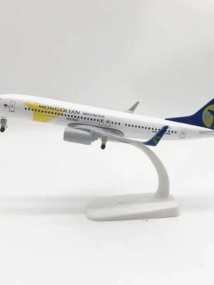 Airline Model Metal Monglia Air Mongolian Airlines (20cm) Boeing Airways Diecast Airplane Model Plane Aircraft with Wheels Landing Gears