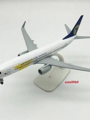 Airline Model Metal Monglia Air Mongolian Airlines (20cm) Boeing Airways Diecast Airplane Model Plane Aircraft with Wheels Landing Gears