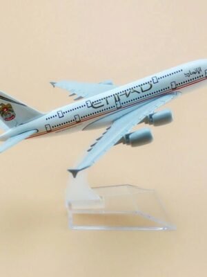 **”Etihad Airways Airbus A380 1:400 Scale (16 cm) Metal Aircraft Model – Premium Office & Home Decoration with Stand”*8