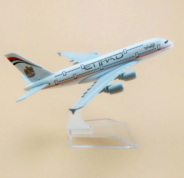 **"Etihad Airways Airbus A380 1:400 Scale (16 cm) Metal Aircraft Model – Premium Office & Home Decoration with Stand"*8