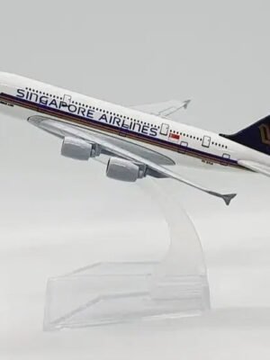 Singapore Airlines A380 Model (16cm) | Diecast Metal Airbus Aircraft 1:400 Scale Plane for Home & Office Decoration