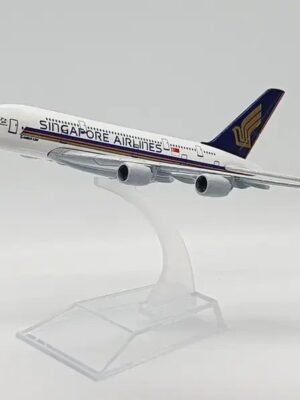 Singapore Airlines A380 Model (16cm) | Diecast Metal Airbus Aircraft 1:400 Scale Plane for Home & Office Decoration
