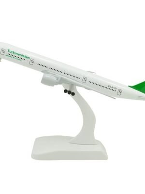 Turkmenistan Airlines Boeing 777 – 20cm Diecast Metal Airplane Model with Wheels | Aircraft Model for Home & Office Decoration