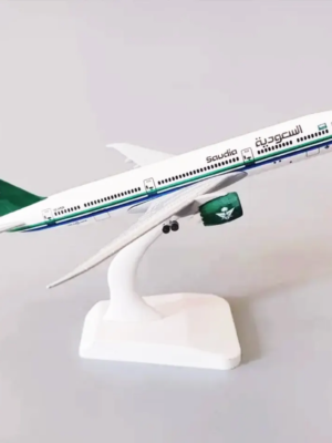 Saudi Arabian Airlines B787 Airplane Model – 20cm (7.8 Inch) Aircraft with Wheels & Stand | Scale 1:300 | Metal Airlines Model for Home, Office & Collection