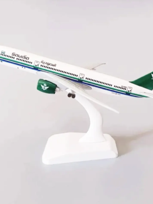 Saudi Arabian Airlines B787 Airplane Model – 20cm (7.8 Inch) Aircraft with Wheels & Stand | Scale 1:300 | Metal Airlines Model for Home, Office & Collection