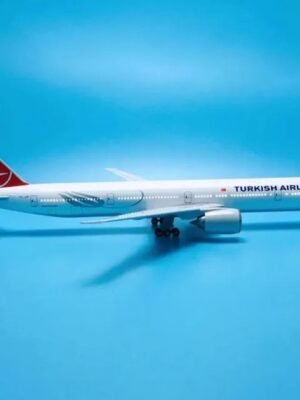 Turkish Airlines Boeing 777 Aircraft Model (47cm) – Large Resin Diecast Airplane with Lights & Wheels  Big size | Miniature Display Collectible Plane