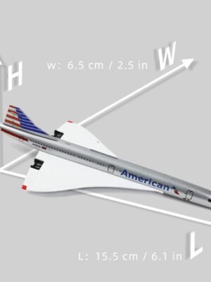 Concorde American Airways 16cm Metal Diecast Model Plane – 1:400 Scale Aircraft
