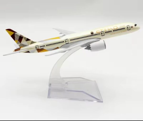 Etihad Airways Boeing B787 Dreamliner 16cm Diecast Airplane Model – Scale 1:400 Metal Aircraft Plane Model for Kids, Desk Display, Gift & Collection – Airlines Model Toy