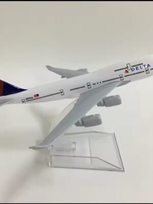 Delta Air Boeing 747 – 16 cm Small Aircraft Model | 1:400 Scale Diecast Metal Airplane Model | Metal Plane Toy Collectible for Home & Office Decoration & Collectors