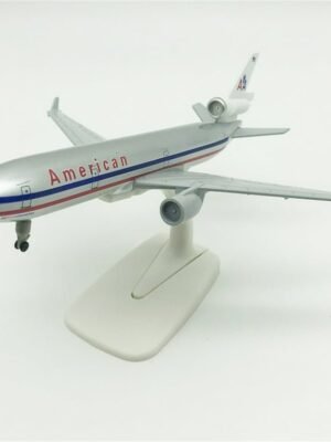 American Airlines MD-11 Diecast Airplane Model 1:400 Scale 20CM – Alloy Aircraft with Movable Wheels, Detailed Landing Gear & Display Stand for Collectors, Home Décor & Aviation Enthusiasts