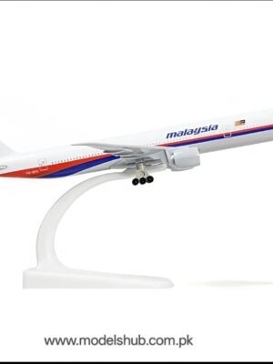 Malaysia Airlines Boeing 777 Scale 1:300 Diecast Metal Aircraft Model with Stand – Premium Collectible Airplane Model for Aviation Enthusiasts, Home Décor & Gift Collection