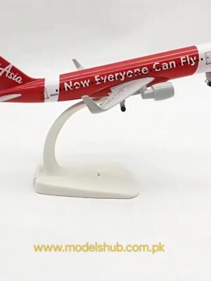 Air Asia Airbus A320 20CM Metal Aircraft Model – 1:300 Scale Alloy Airplane Replica with Stand & Wheels for Home and Office Decoration
