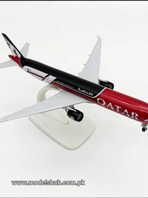 Qatar Airways Boeing 777-300 20cm Diecast Model Airplane – Formula 1 Special Livery, Alloy Metal Aircraft Replica with Landing Gear & Wheels